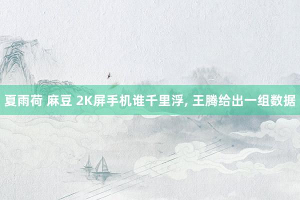 夏雨荷 麻豆 2K屏手机谁千里浮, 王腾给出一组数据