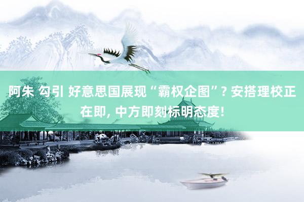 阿朱 勾引 好意思国展现“霸权企图”? 安搭理校正在即, 中方即刻标明态度!