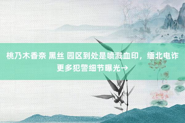 桃乃木香奈 黑丝 园区到处是喷溅血印，缅北电诈更多犯警细节曝光→