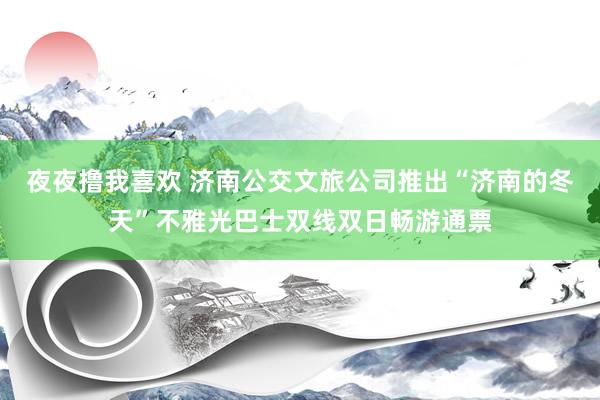 夜夜撸我喜欢 济南公交文旅公司推出“济南的冬天”不雅光巴士双线双日畅游通票