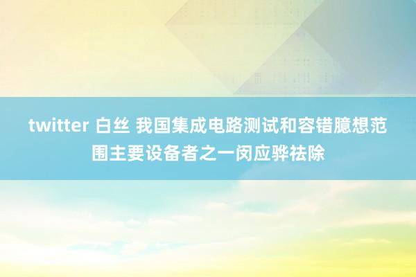 twitter 白丝 我国集成电路测试和容错臆想范围主要设备者之一闵应骅祛除