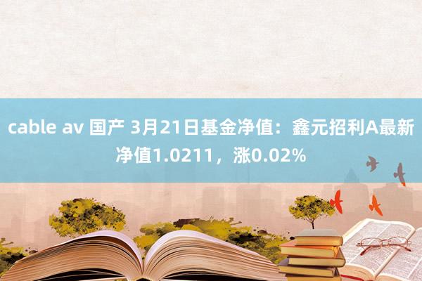 cable av 国产 3月21日基金净值：鑫元招利A最新净值1.0211，涨0.02%