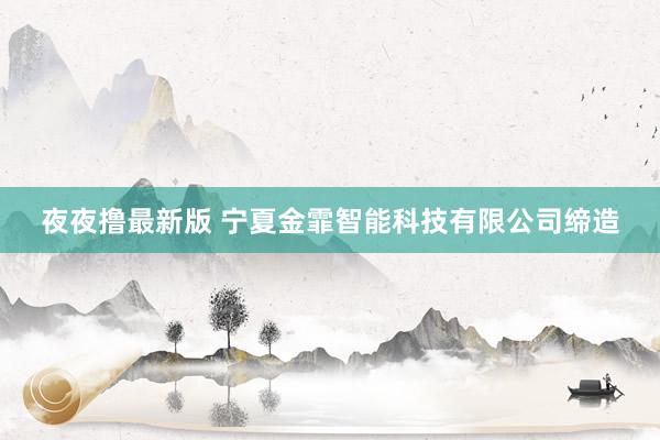 夜夜撸最新版 宁夏金霏智能科技有限公司缔造