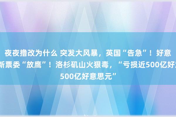 夜夜撸改为什么 突发大风暴，英国“告急”！好意思联储新票委“放鹰”！洛杉矶山火狠毒，“亏损近500亿好意思元”
