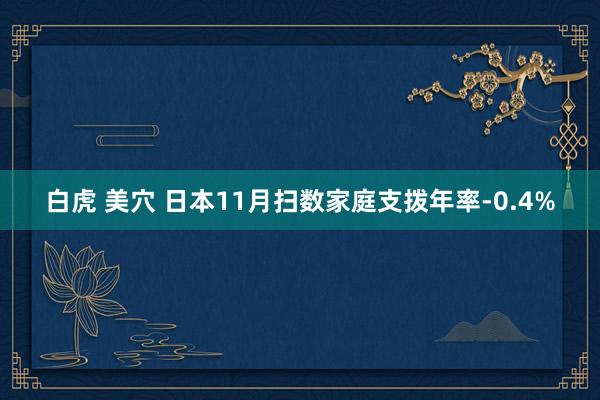 白虎 美穴 日本11月扫数家庭支拨年率-0.4%