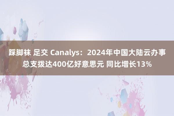 踩脚袜 足交 Canalys：2024年中国大陆云办事总支拨达400亿好意思元 同比增长13%