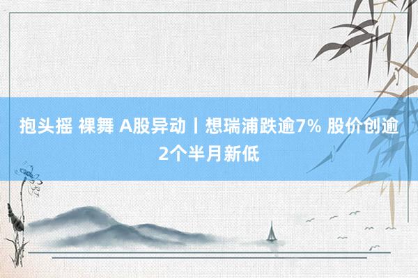 抱头摇 裸舞 A股异动丨想瑞浦跌逾7% 股价创逾2个半月新低
