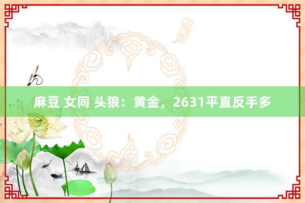 麻豆 女同 头狼：黄金，2631平直反手多